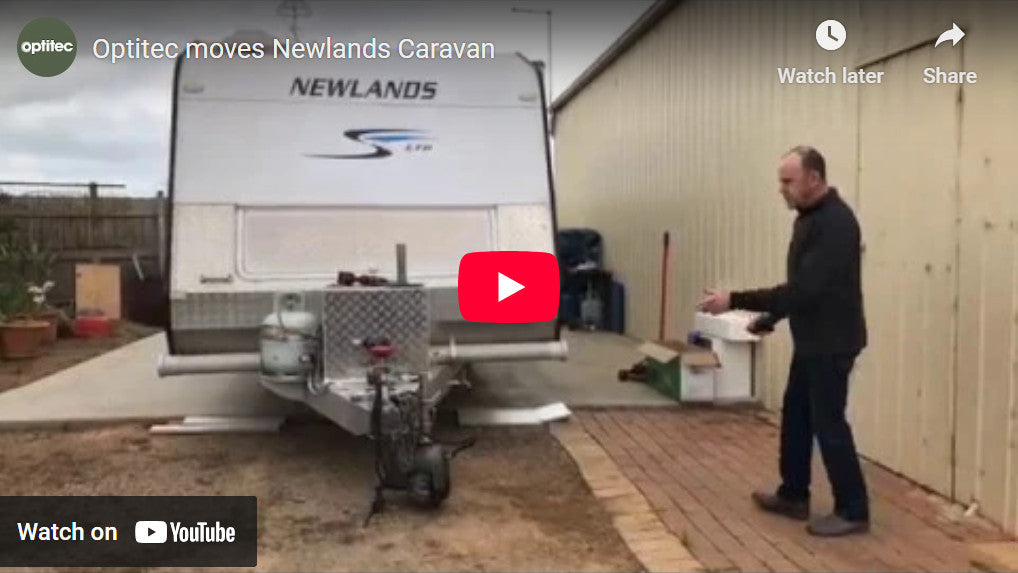 Optimover moves big Newlands Caravan on all surfaces